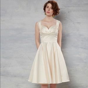 Aisle Be There Fit and Flare Dress in Ivory